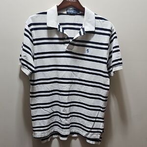 Polo by Ralph Lauren White and Black Striped Polo Shirt